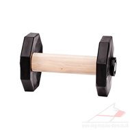 Effective Wooden Dog Training Dumbbell with Plastic Disks