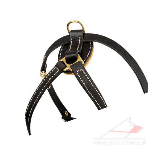 French Bulldog Harness Leather Padded