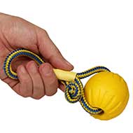 Interactive Dog Toys: Foam Rubber Dog Ball with Rope