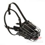 Leather Padded Dog Muzzle Long Nose Safe Attack K9