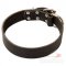 Large Dog Leather Collar of Classic Design 1.6 In Wide