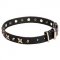Best Leather Dog Collar Decorated with Stars and Pyramids