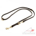 Leather Dog Lead with 2 Snap Hooks - Multifunctional Device