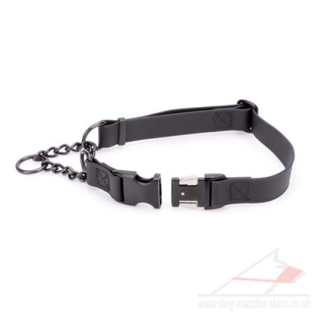 1" Biothane Martingale Collar with Buckle M L XL Adjustable Size