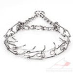 Adjustable Dog Chain Prong Collar 3 mm with Removable Links