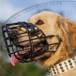 Rubber-Coated Wire Basket Dog Muzzle Size for Golden Retriever