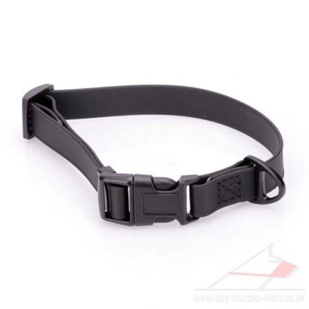 All Weather Dog Collar with Quick Release Buckle 0.8" Wide