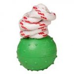 Non Sinking in Water Dog Toy Ball with Rope, 2 in (5 cm)