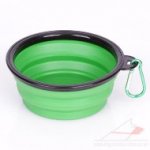 "Green Abyss" Foldable Travel Dog Food Drinking Bowl