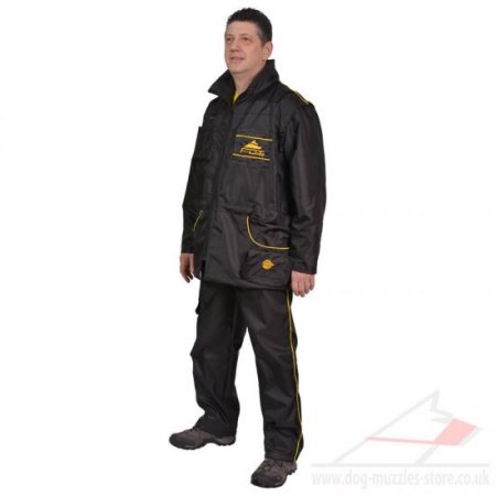 Black Dog Anti Scratch Suit for Dog Trainers and Groomers
