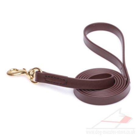 Brown Dog Lead with Handle Strong Biothane