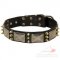 War Dog Collar with Luxury Decoration