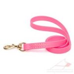 Pink Leash for Dog Walking Strong & Soft Biothane