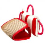 Dog Training Biting Pad | Jute Pad with 3 Handles, Jute Covered