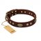 Perfect Leather Dog Collar 'Old-fashioned Glamor'