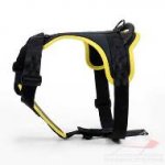 Yellow Black Dog Walking Harness with Handle S M L XL