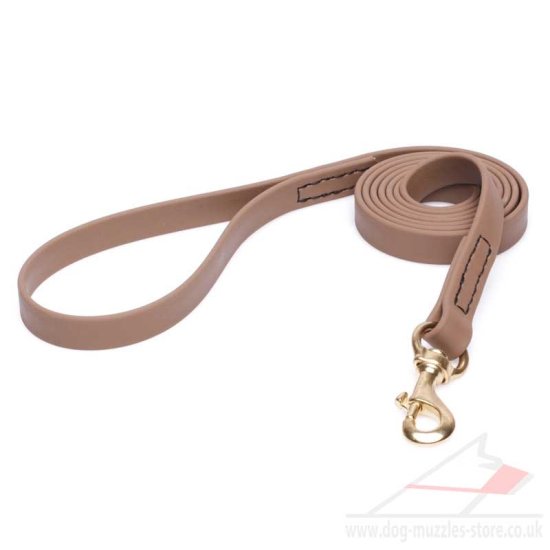 5/6 ft Dog Training Lead K9 Khaki Biothane