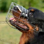 Wire Dog Basket Dog Muzzle for Rottweiler, Soft Padded