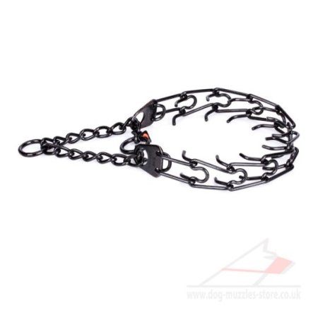 Black Sprenger Prong Collar for Big Dogs 4mm Inox