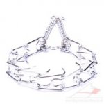 Chrome-Plated Dog Pinch Collar - 1/9 in (3mm) Prongs Diameter