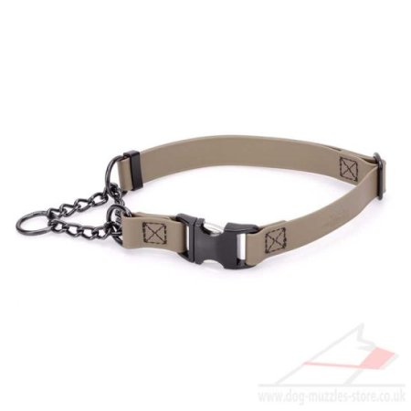 1" Biothane Martingale Collar with Buckle M L XL Adjustable Size