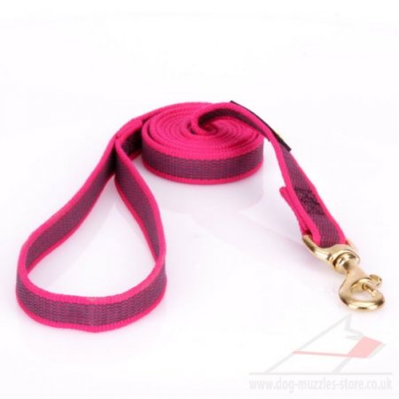 Ultramodern Pink Dog Training Leash For Middle And Large Dogs