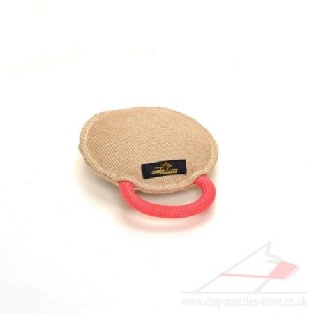 Round Jute Bite Tug Pad for Dog Training and Motivation