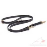 Black Biothane Double Ended Dog lead for Harness and Collar