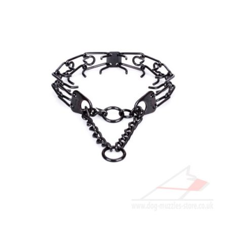 Black Sprenger Prong Collar for Big Dogs 4mm Inox