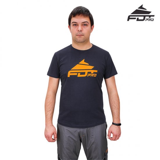 New Dark Grey Dog Training T-shirt FDT Pro Unisex 'Pro Fit' - Click Image to Close
