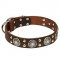 Infallible Handmade Dog Collar Leather Silver-Studded Design