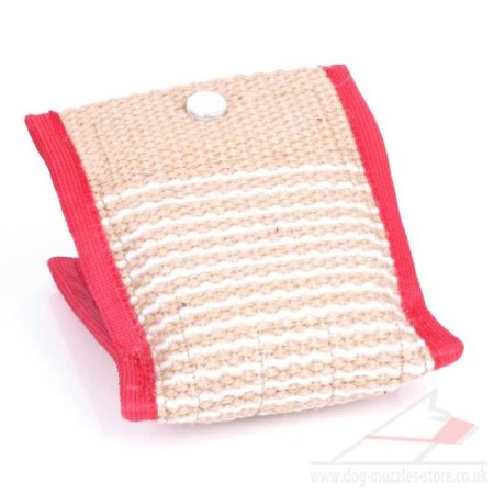 Jute Dog Bite Pillow Tug with a Hard Handle Inside