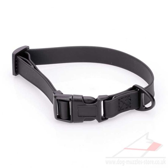 All Weather Dog Collar with Quick Release Buckle 0.8" Wide