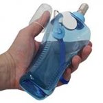 Travel Dog Drinking Bottle with Roller-Lock, Non-Spill!