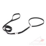 Black Nylon 6 ft Dog Lead and Collar Set Adjustable Neck Size