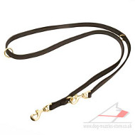 Dog Lead With Anti-Gliding Rubber-Stitching And 2 Snap Hooks
