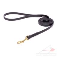 Thin Dog Training Lead in Black Biothane Super Strong Rope