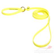 Yellow Dog Collar and Leash Set Super Strong & Soft Biothane
