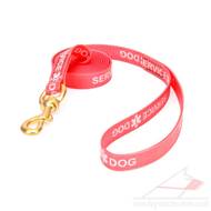 Strong Biothane Dog Leash for Service Dogs 6ft in Red