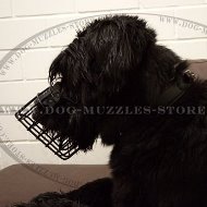 Safe Coated Wire Basket Dog Muzzle for Giant Schnauzer