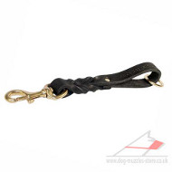Short Dog Lead Braided Leather (19mm)