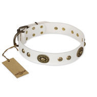 New White Dog Collar FDT Artisan 'Adorable Dream' 1 1/2 inch New White Dog Collar FDT Artisan 'Adorable Dream' 1 1/2 inch