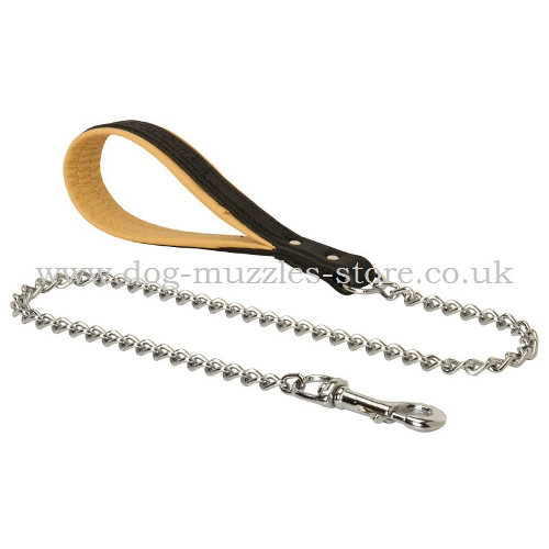 Chain Dog Lead with Handle