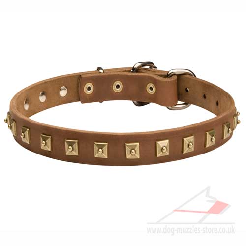 Handcrafted leather dog collar