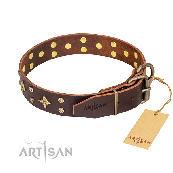 Leather Collar for Dog buy uk