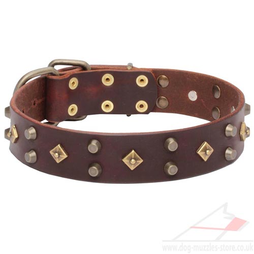 Brown Leather Luxury Dog Collars