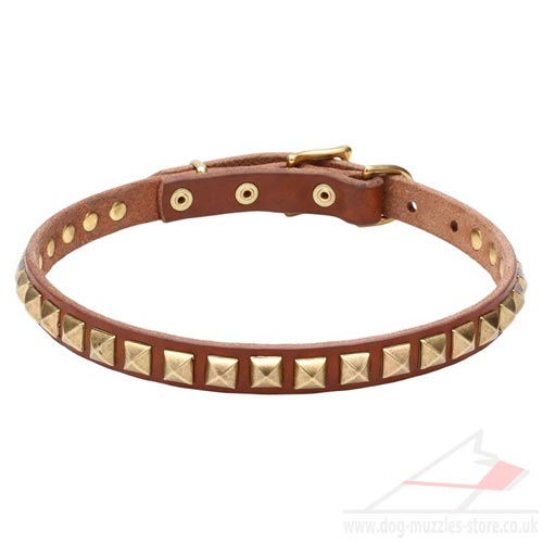 Natural Leather Dog Collar Design