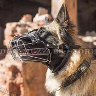 Bestseller Dog Muzzle with Soft Padded Basket for Tervuren