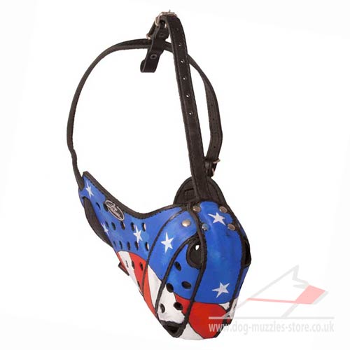 Hand Painted Service Dog Muzzle with Original Style