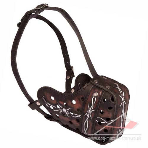 Dog leather muzzle 